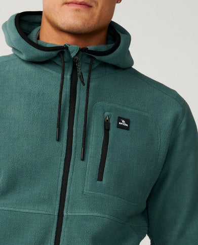 Departed Polar Fleece Zip Thru - Muted Green