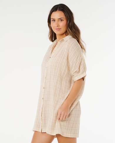 Paradise Check Cover UP - OFF White