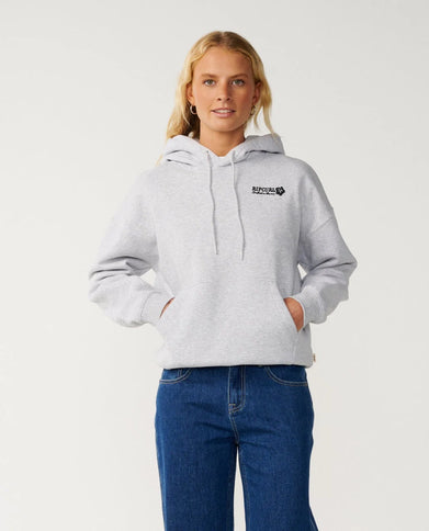 Surf Puff Relaxed Hood P/p - Grey Marle/blac