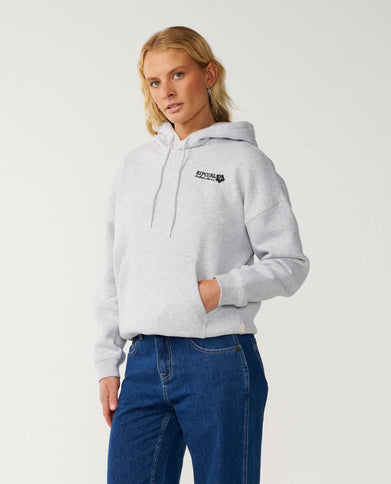 Surf Puff Relaxed Hood P/p - Grey Marle/blac