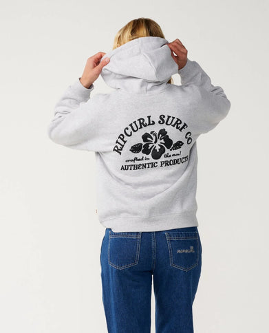 Surf Puff Relaxed Hood P/p - Grey Marle/blac