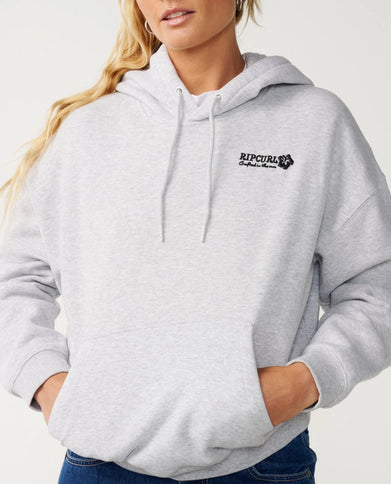 Surf Puff Relaxed Hood P/p - Grey Marle/blac