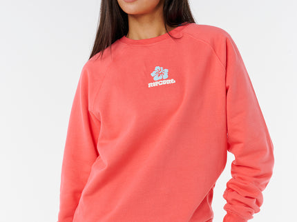 Luxury Surf Raglan Relaxed Crew - Watermelon