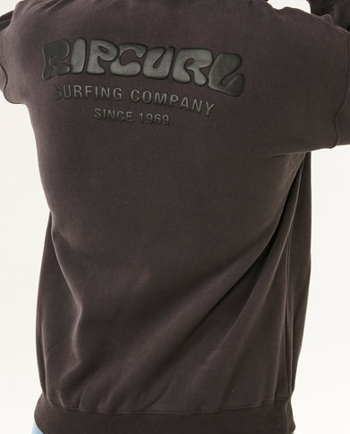 Surf Puff ZIP Thru - Washed Black