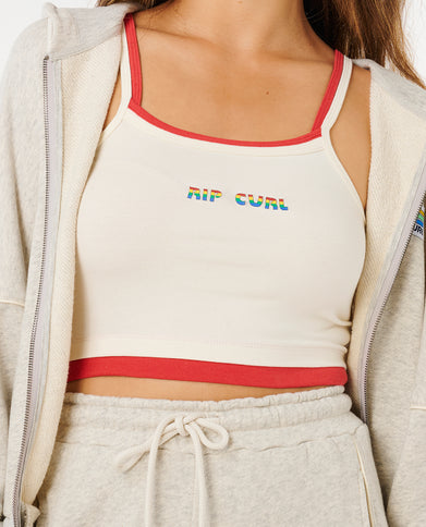 Surf Side Spliced ​​ZIP Through - Gray Marle