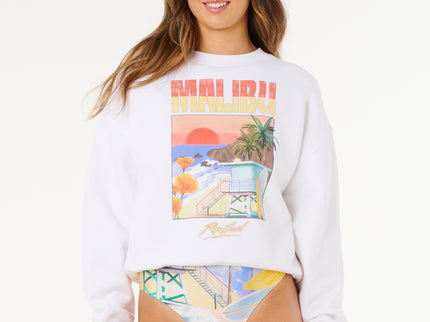 Hayley O O/S Drop Shldr Crew - Optical White