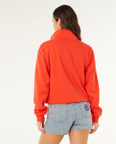 RC Heart Half ZIP Fleece - RED