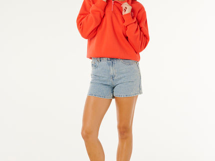 RC Heart Half ZIP Fleece - RED