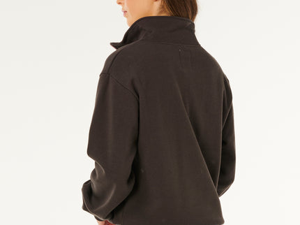 RC Heart Half ZIP Fleece - Washed Black
