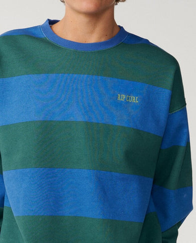 Disorder Stripe Crew - Riverside  Sweat van Rip Curl | SHAKA