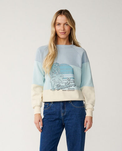Seeker Raglan Standard Crew - Light Blue  Sweat van Rip Curl | SHAKA