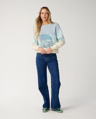 Seeker Raglan Standard Crew - Light Blue  Sweat van Rip Curl | SHAKA