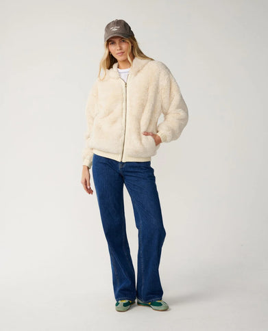 Bossa Nova Fluffy Polar Fleece - Bone