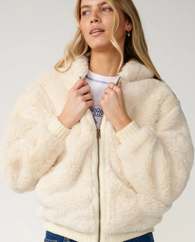 Bossa Nova Fluffy Polar Fleece - Bone