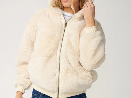 Bossa Nova Fluffy Polar Fleece - Bone