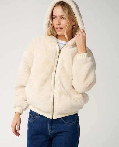 Bossa Nova Fluffy Polar Fleece - Bone