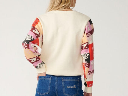 Party Wave Crew Slv Printed - Off White  Sweat van Rip Curl | SHAKA