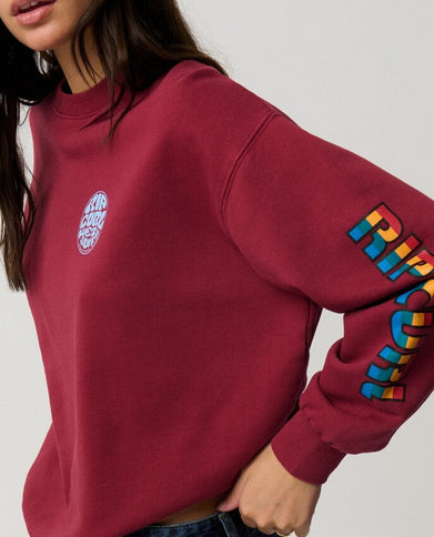 Sg Heritage Oversized Fleece - Plum  Sweat van Rip Curl | SHAKA