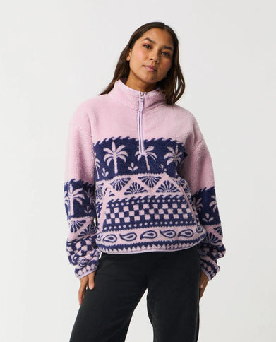 Bossa Nova 1/4 Zip Polarfleece - Lilac