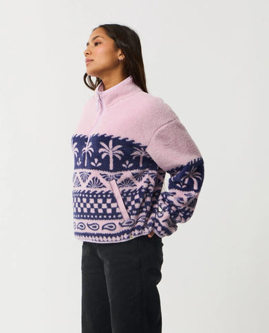 Bossa Nova 1/4 Zip Polarfleece - Lilac