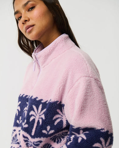 Bossa Nova 1/4 Zip Polarfleece - Lilac