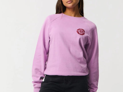 Surf Puff Raglan Relaxed Crew - Bright Lilac