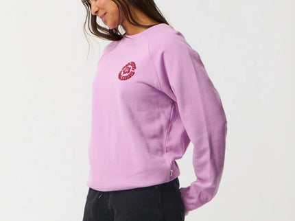 Surf Puff Raglan Relaxed Crew - Bright Lilac