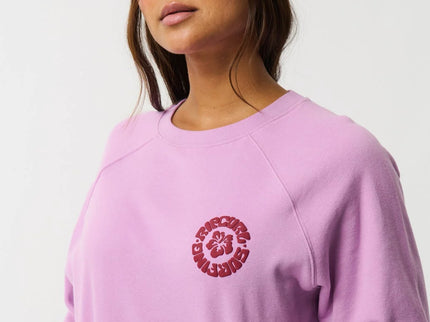 Surf Puff Raglan Relaxed Crew - Bright Lilac