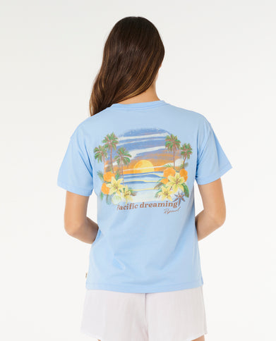 Poolside Relaxed TEE - Light Blue