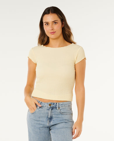 Coastal SS TOP - Pastel Yellow