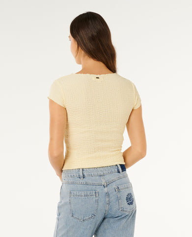 Coastal SS TOP - Pastel Yellow