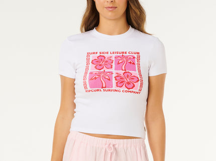 Surf Side Fitted TEE - Optical White