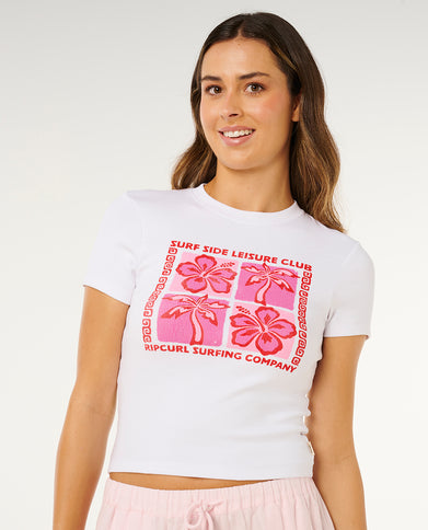 Surf Side Fitted TEE - Optical White