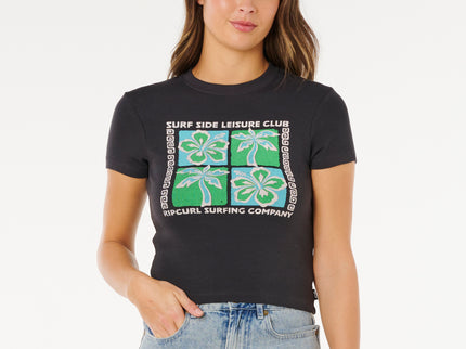 Surf Side Fitted TEE - Washed Black