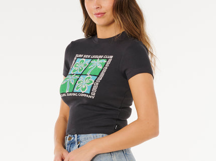 Surf Side Fitted TEE - Washed Black