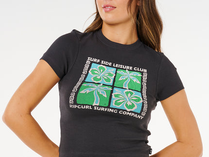 Surf Side Fitted TEE - Washed Black