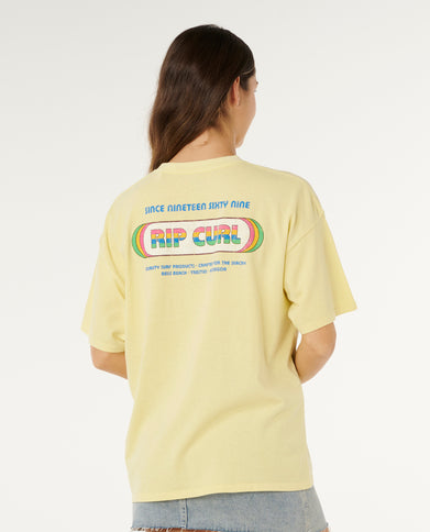 Surf Revival Heritage TEE - Pastel Yellow