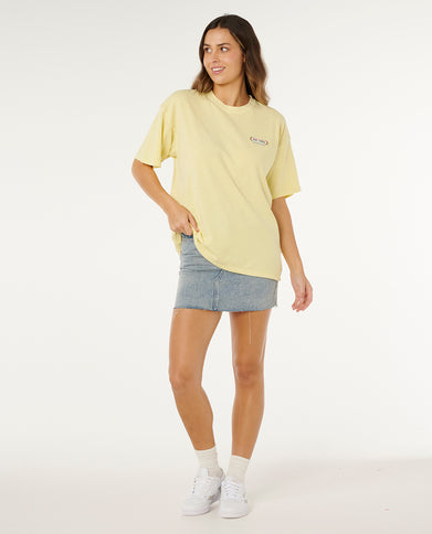 Surf Revival Heritage TEE - Pastel Yellow