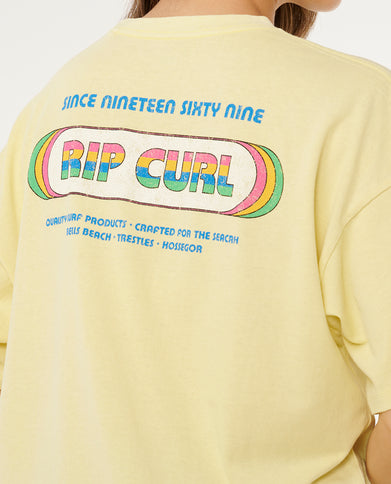 Surf Revival Heritage TEE - Pastel Yellow
