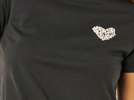 RC Heart Logos TEE - Washed Black