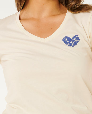 RC Heart V Neck TEE - Lily