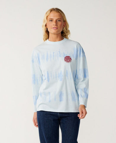 Sg Tie Dye Ls Tee - Sky Blue  T-Shirt van Rip Curl | SHAKA