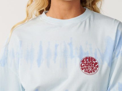Sg Tie Dye Ls Tee - Sky Blue  T-Shirt van Rip Curl | SHAKA