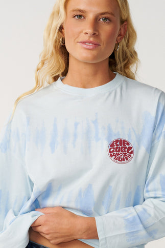 Sg Tie Dye Ls Tee - Sky Blue  T-Shirt van Rip Curl | SHAKA