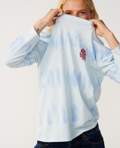 Sg Tie Dye Ls Tee - Sky Blue  T-Shirt van Rip Curl | SHAKA