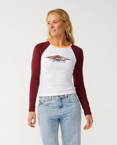 Island Dreams Raglan Ls Tee - White