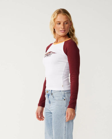 Island Dreams Raglan Ls Tee - White