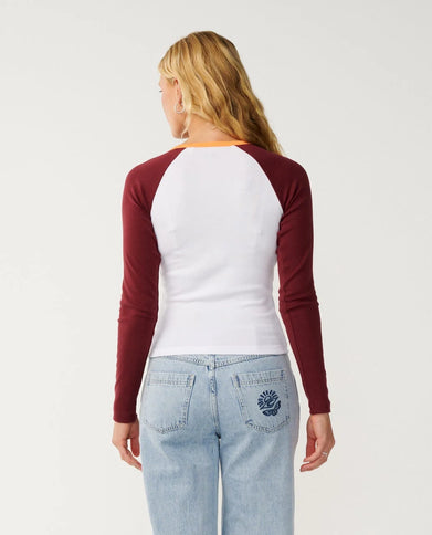 Island Dreams Raglan Ls Tee - White