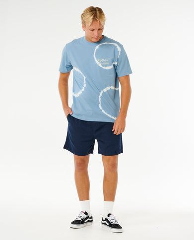 Pacific Rinse FIN TEE - Faded Denim
