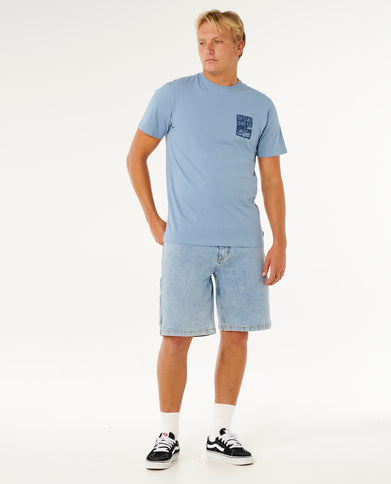 Keep ON Trucking SS TEE - Faded Denim